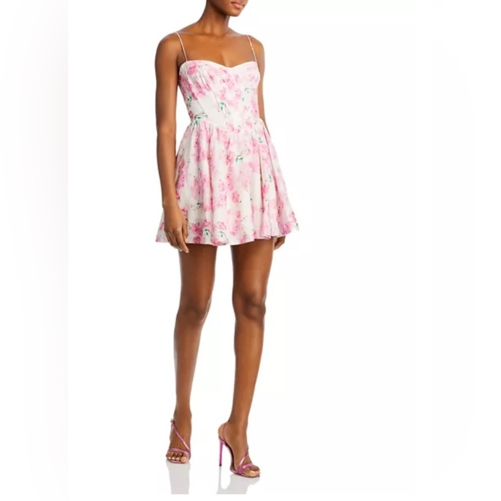 Bardot Elsie Corset Floral Pink and White Mini Dress size XXL (12)